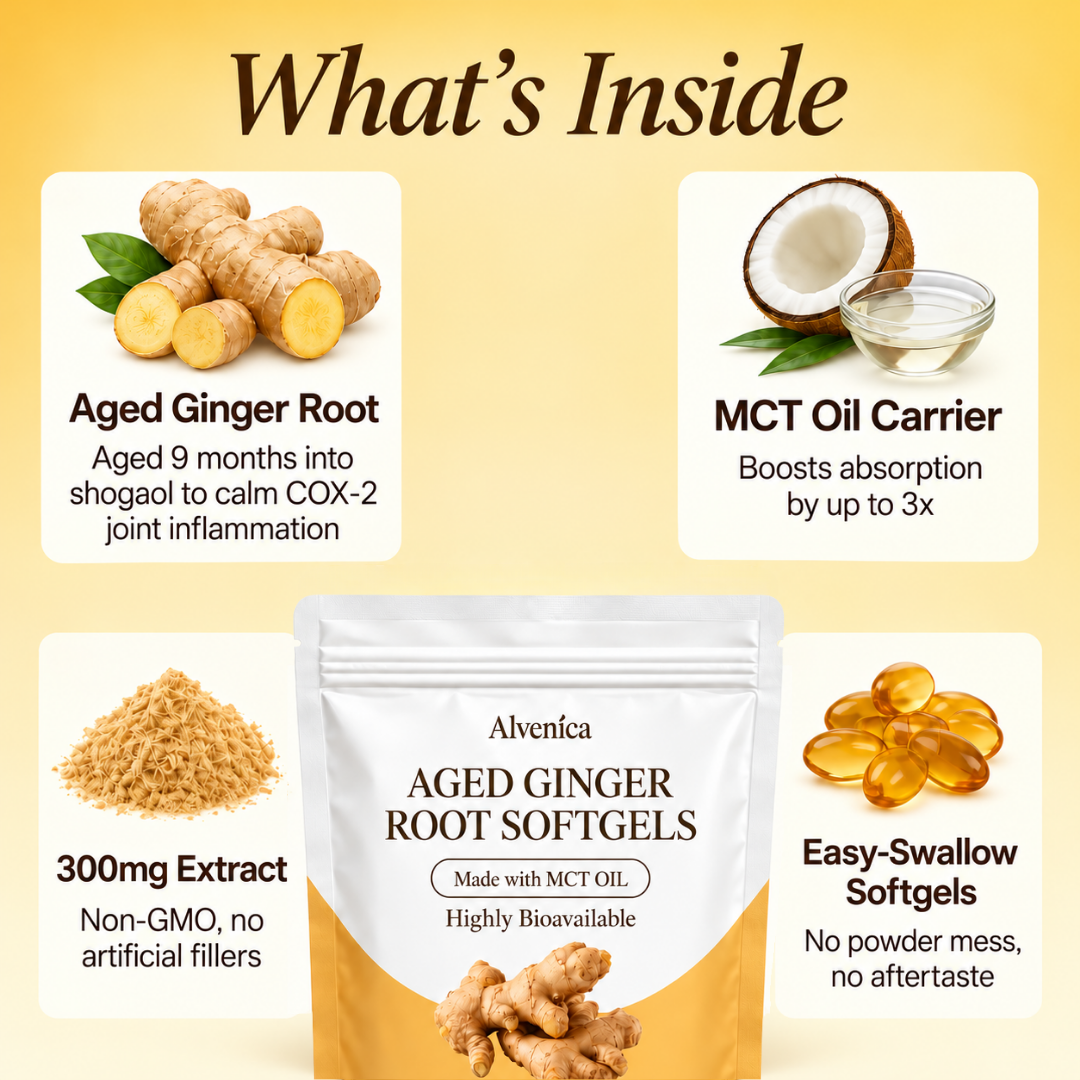 Alvenica Aged Ginger Root Softgels - 60 Capsules