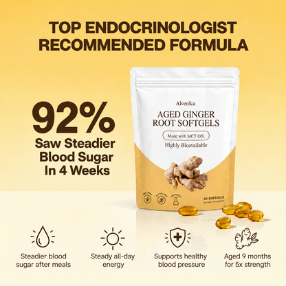 Alvenica Aged Ginger Root Softgels Blood Sugar
