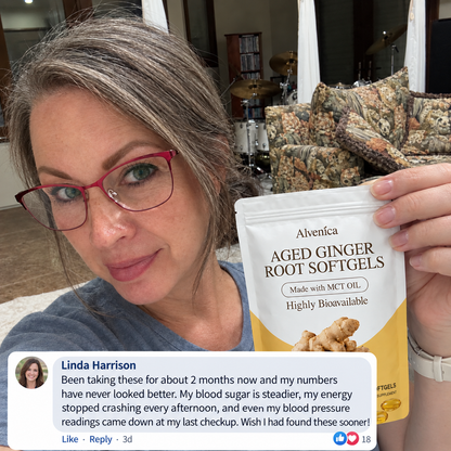Alvenica Aged Ginger Root Softgels Blood Sugar